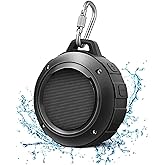 Kunodi Outdoor Waterproof Bluetooth Speaker, Wireless Portable Mini Shower Travel Speaker with Subwoofer, Enhanced Bass, Built in Mic for Sports, Pool, Beach, Hiking, Camping