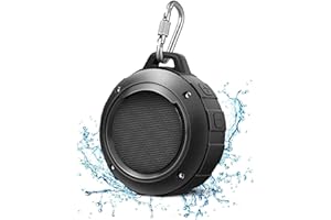 Kunodi Outdoor Waterproof Bluetooth Speaker, Wireless Portable Mini Shower Travel Speaker with Subwoofer, Enhanced Bass, Built in Mic for Sports, Pool, Beach, Hiking, Camping