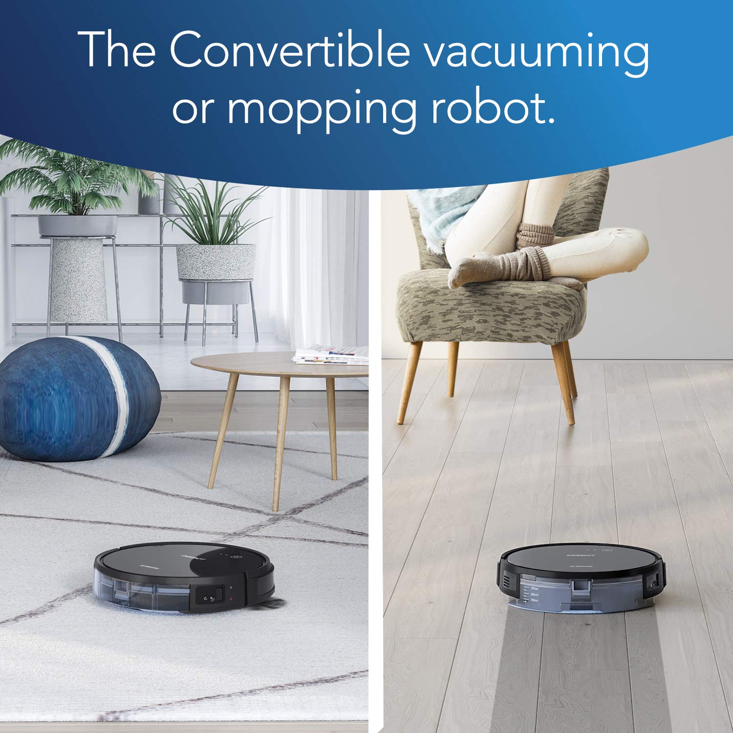ECOVACS DEEBOT 661 Cordless Robot Vacuum, Black - View 2