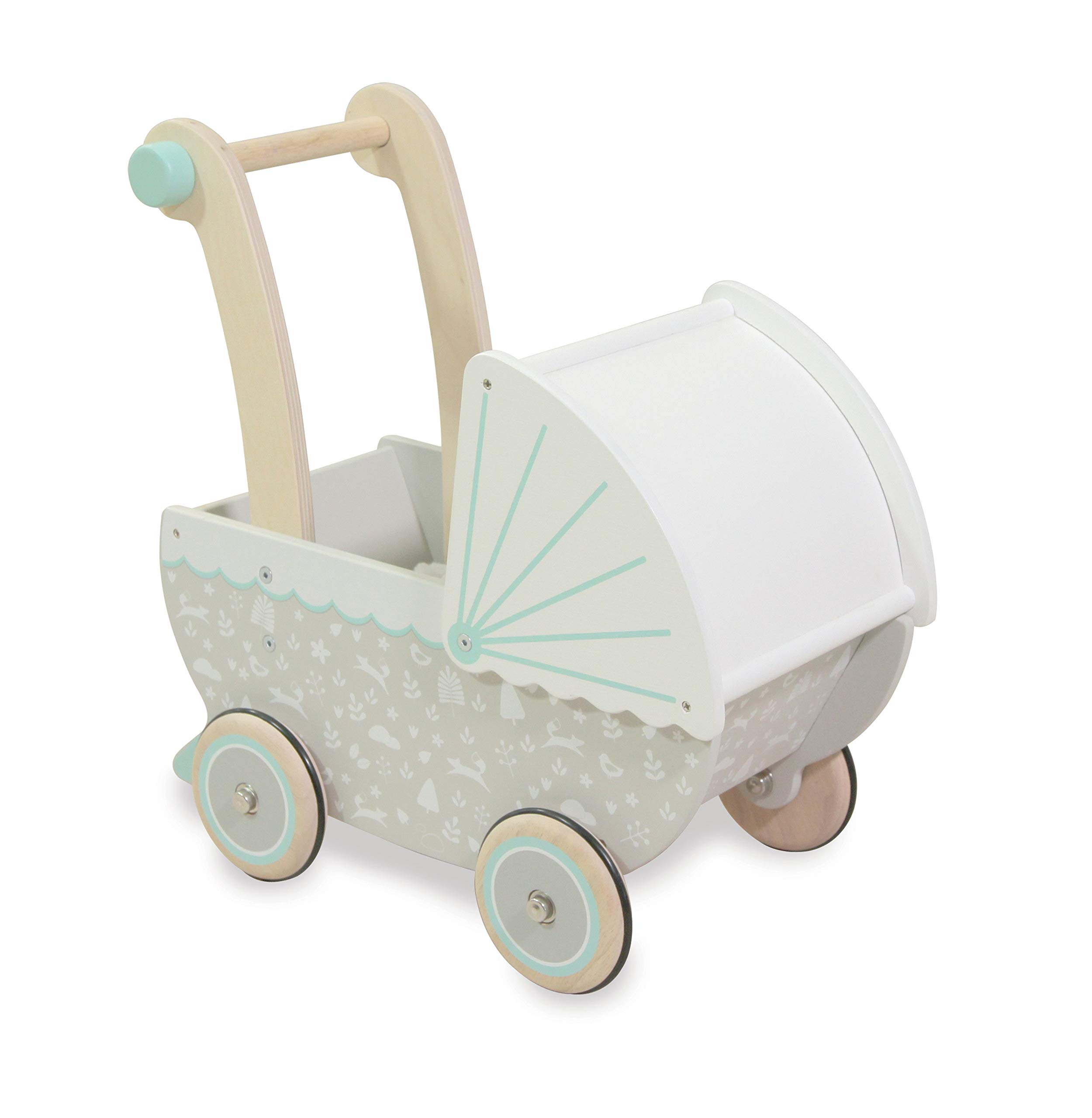 Indigo Jamm Petworth Dolls pram & furniture Designed For Children Aged 18 Months +, Neutral Colours (Petworth Pram)