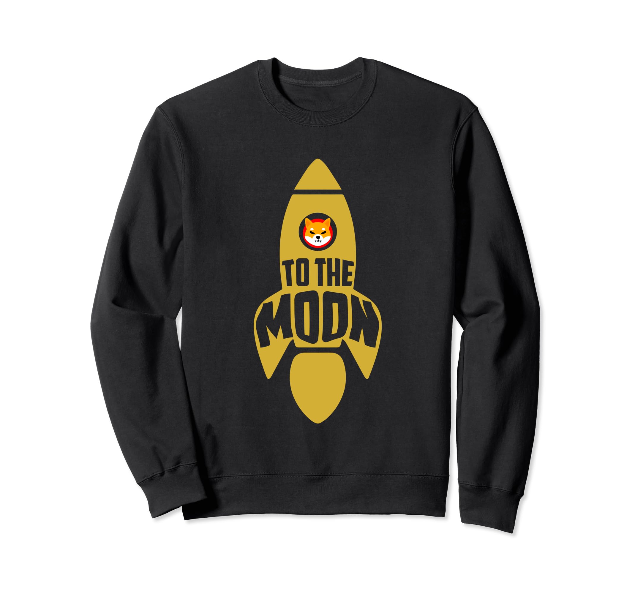 Shiba Inu To The Moon Rocket Launch Funny Crypto Coin HODL Sweatshirt
