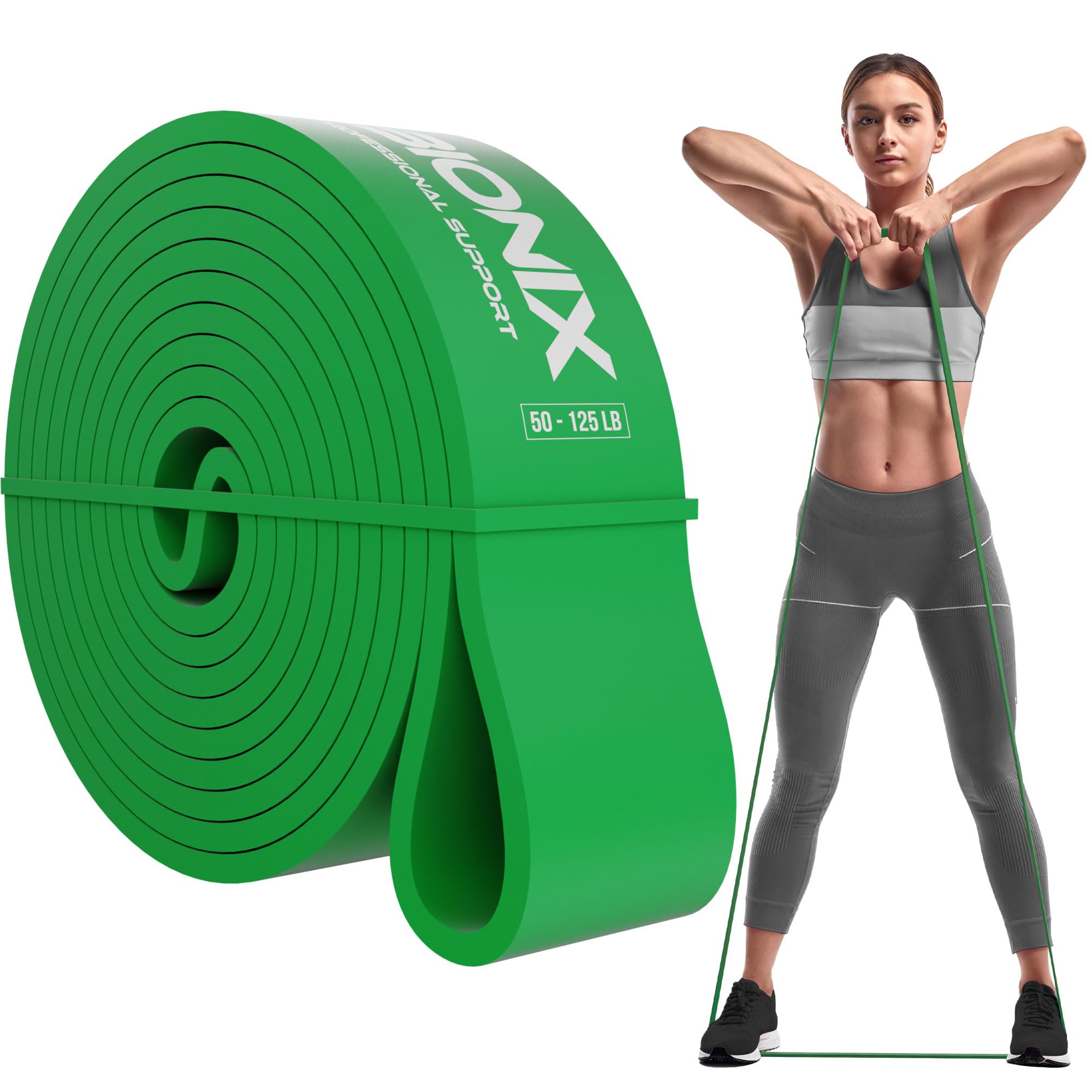 Bionix Resistance Bands - Pull Up Assistance Bands Set for Calisthenics, Muscle Toning, Yoga, Strength Training, Powerlifting Equipment- Stretch Bands for Exercise- Gym Fitness Bands for Men and Women