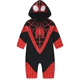 Marvel Miles Morales Spider-Man Boys Hooded Coverall for Infant to Toddler