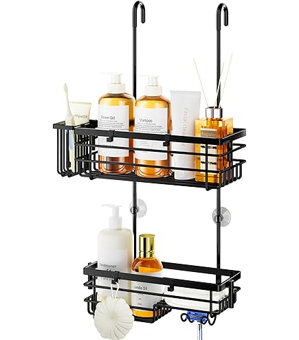 Amazon.com: Metaltex Gale Over-the-Door Shower Rack - 3-Tier
