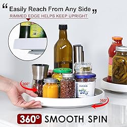 Set of 4, 10 Inch Non-Skid Lazy Susan Organizers