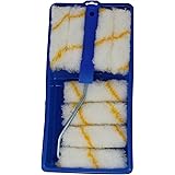 Pro Grade - Paint Roller Tool Kit - 10 Piece Painting Set - Mini Plastic Paint Tray Set, Mini Roller Frame,Microfiber Roller