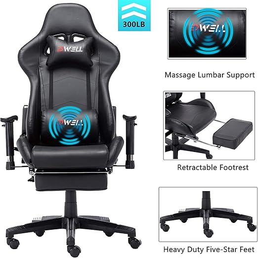 Bossin Gaming Chair Racing Style Computer Office Chair Adjustable