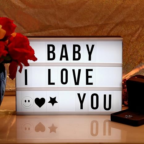 Caja de luz AGM Super cine DIY cine caja de luz LED luz hasta caja con decorativa 90 letras números símbolos para Festival/cumpleaños/aniversario/boda/mottoes etc. [A4 tamaño, blanco]: Amazon.es: Juguetes y juegos