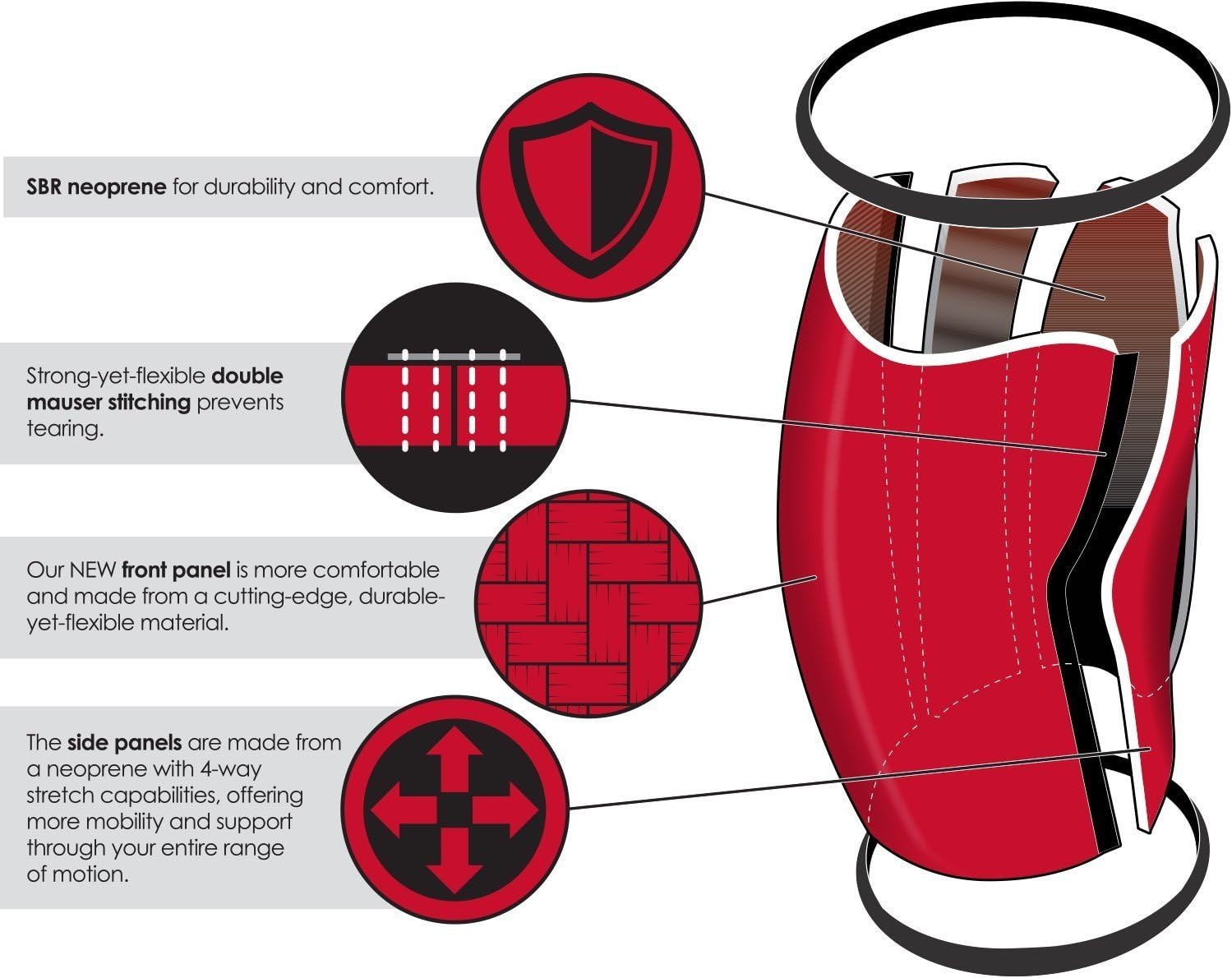 Rocktape Assassins Knee Compression Sleeves, Knee Brace for Weightlifting, Cross Training & Working Out - Reduce Strain & Swelling (2 Sleeves): Sports & Outdoors