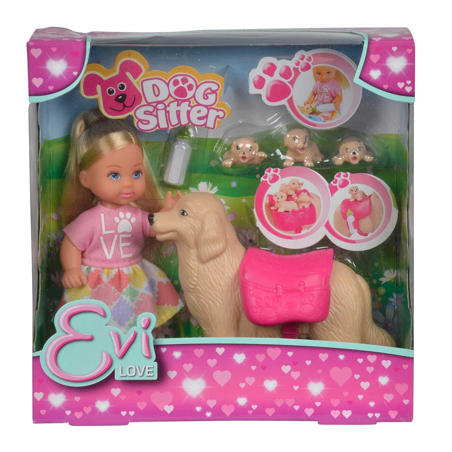 Simba 105733072 "Evi Love - Dog Sitter Doll Set