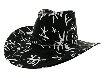 Trendmaus COWBOYHUT WESTERNHUT AUSTRALIEN Texas Hut, wählen:schwarz weiß 30