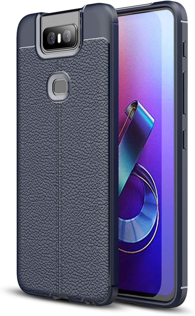 COVO Case for Asus Zenfone 6 ZS630KL Case,Premium Soft Rubber Case Shock Proof with Anti-Slip Ultra-Thin Case for Asus Zenfone 6 ZS630KL(Navy)
