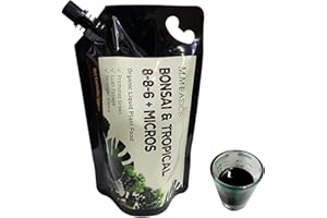 500 ML Organic Concentrated Bonsai Trees and Tropical Plant Fertilizer 500ml, Bonsai & Tropical Plant Food 8-8-6 +Micros, Pro