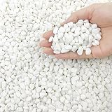 FANTIAN White Stones 4lbs 6-9 mm for Plants Decor Garden Pebbles