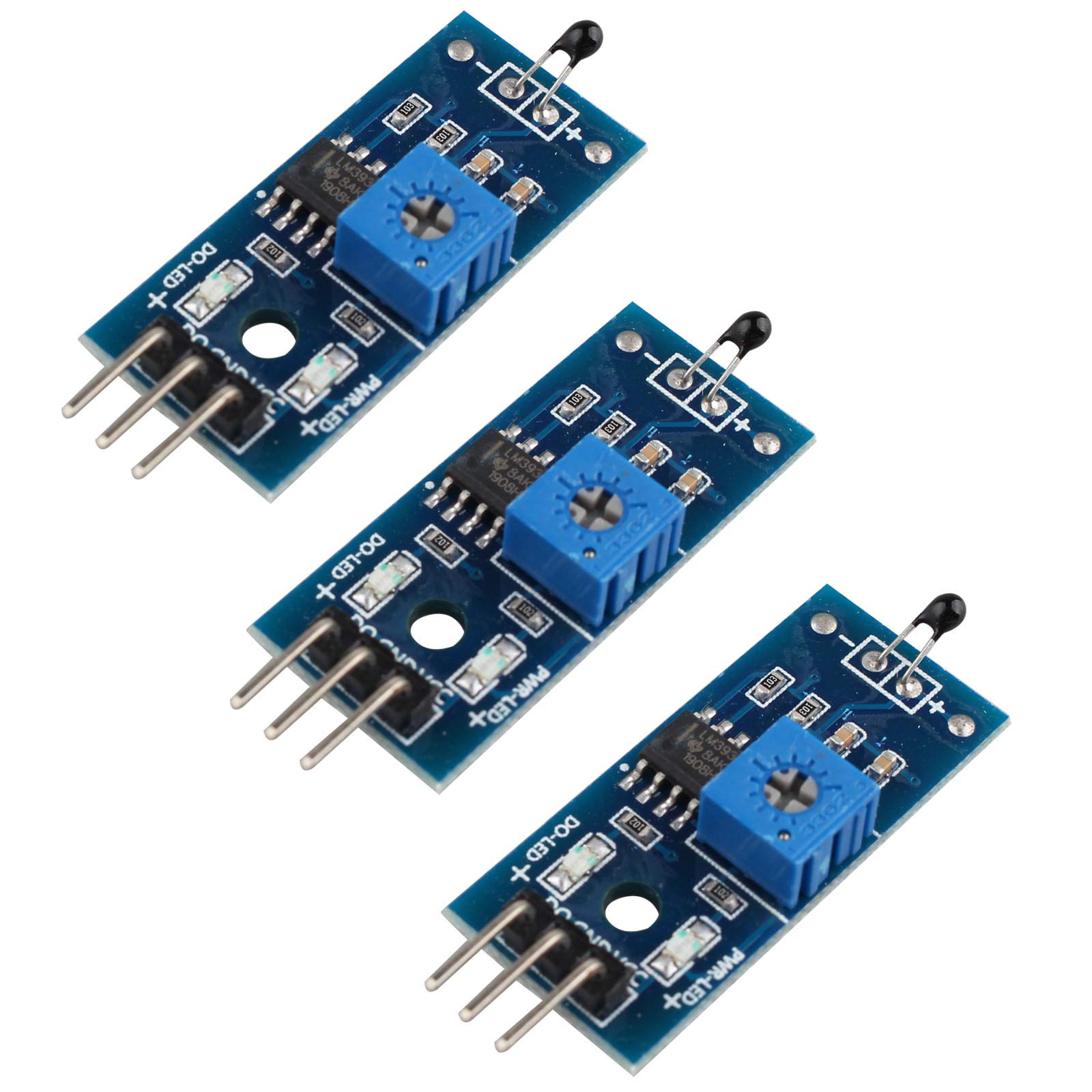 HALJIA 3PCS Thermistor Temperature Sensor Module LM393 3.3V - 5V NTC Thermal Sensor 3 - Pin Module Temperature Sensor Module