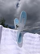 Addis Soft Clip Plastic Large Clothes Washing Line Pegs 20 Pack Blue Clear view 5