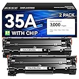 35A Toner Cartridge Black 2-Pack Replacement for HP