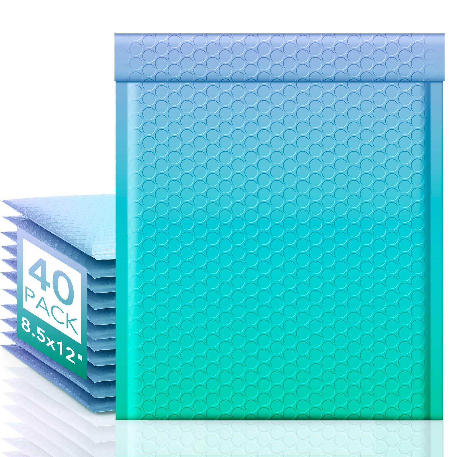 Photo 1 of Fuxury Bubble Mailers 8.5x12" 40 Pack Padded Envelopes Usable Size 8.5x11" Thick Mailing Envelopes Bubble Opaque Padded Mailers Shipping Bags for Mailing Jewelry Makeup Small Business Fairyland Green