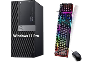 Dell Optiplex 5070 Tower Desktop PC, Core i5-9500, 16GB DDR4, 256GB SSD, USB WiFi, USB BT, Keyboard & Mouse, Windows 11 Pro (