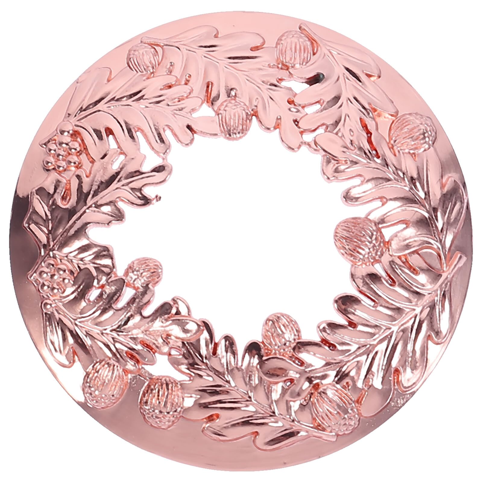 Amosfun Beautiful Candle Jar Topper Leaf Shape Candle Storage Cup Cover Decorative Lid Topper Shade Jar Lid Shade Sleeves for Rose Gold