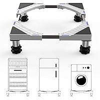 SEISSO Washing Machine Base Stand, with 4 Heavy Duty Adjustable Feet, Universal Multi-functional Base Holder for Dryer…