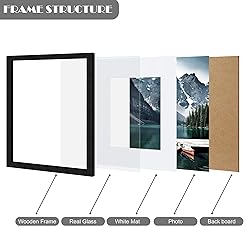 Hongkee 9x12 Black Picture Frames set of 3, Made of
