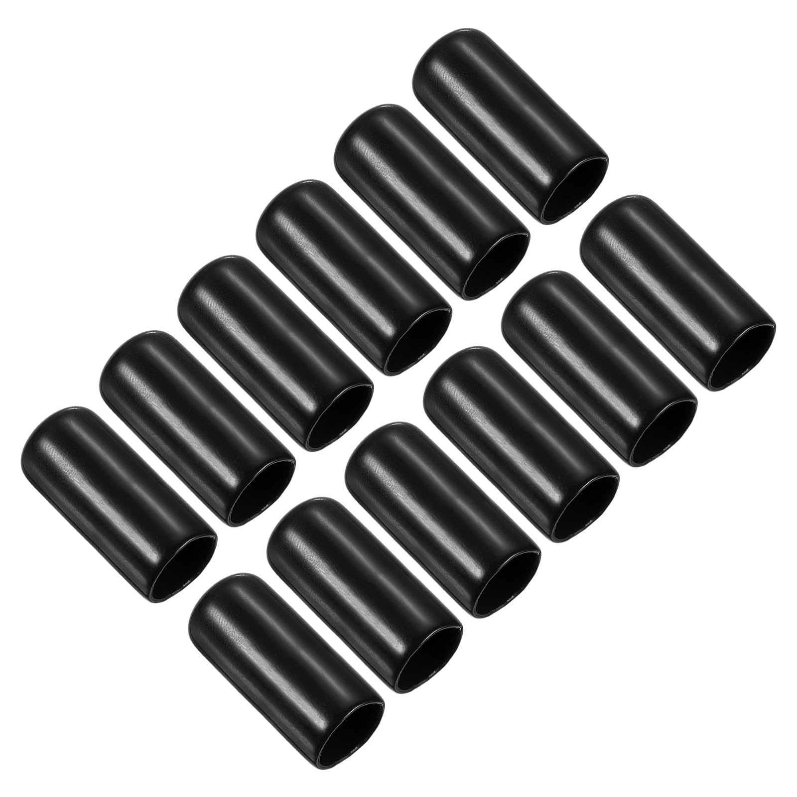 PATIKIL 13mm Pool Tip Cover, 12Pcs Billiard Cue Tip Protector Rubber Pool Cue Tips Head Cover Snooker Accessory for Billiard Club, Black