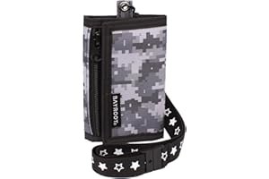 BayRoot] Wallet for kids boys juniors coin purse neck strap compact lightweight digital camouflage