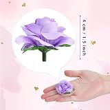 Kesote 50 Purple Rose Heads 4cm Artificial Silk Flowers Wedding Décor view 4
