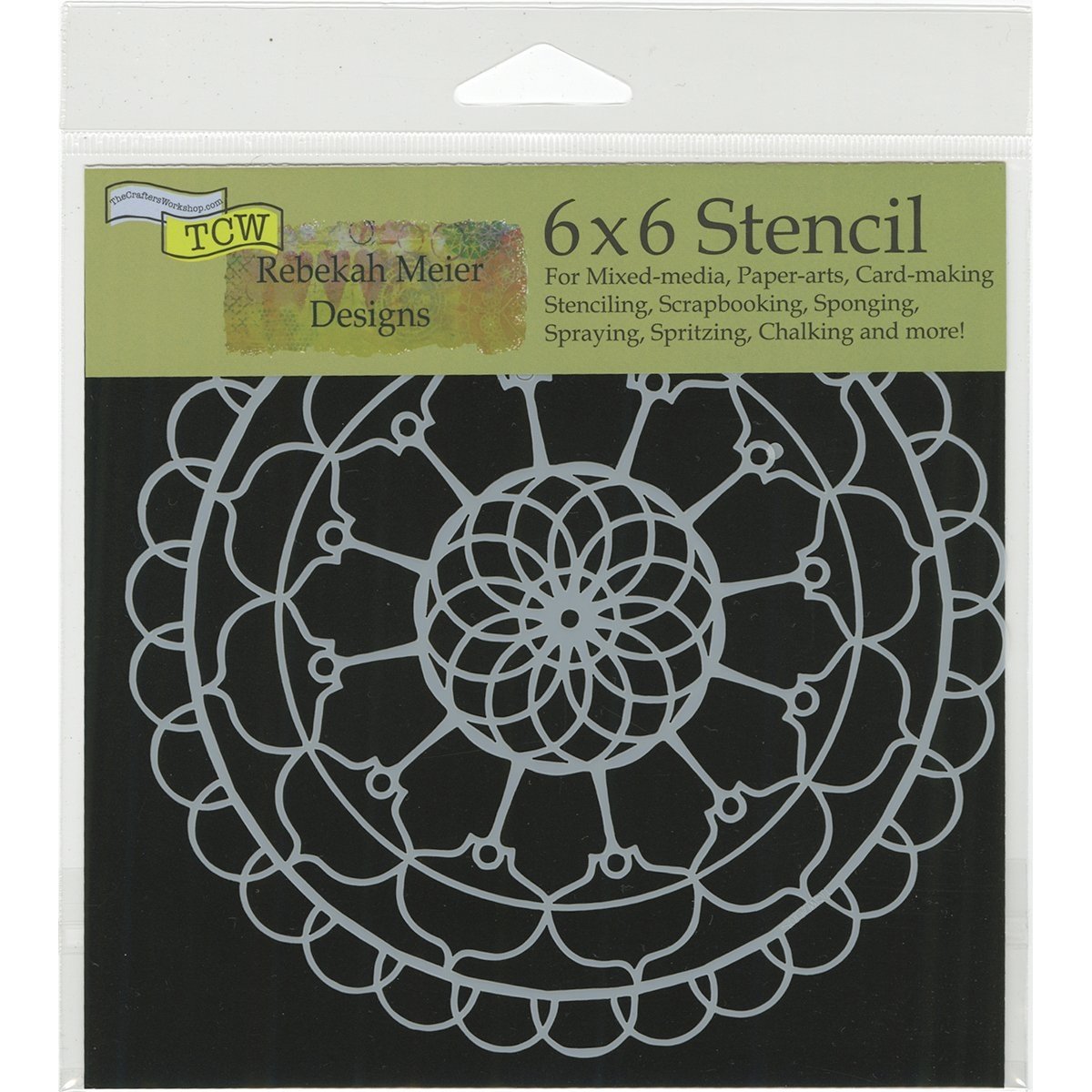 The Crafters Workshop "Fantasy Sphere" Stencil, Transparent, 6 x 6-Inch (18 x 16 x 0.1 cm)