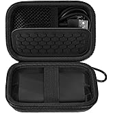 Carrying for Samsung T9/ T7/ T7 Shield Portable SSD 4TB 2TB 1TB, USB External Solid State Hard Drive Storage Travel Carrying Holder Fits for USB Cable (Full-Black)-Box Only