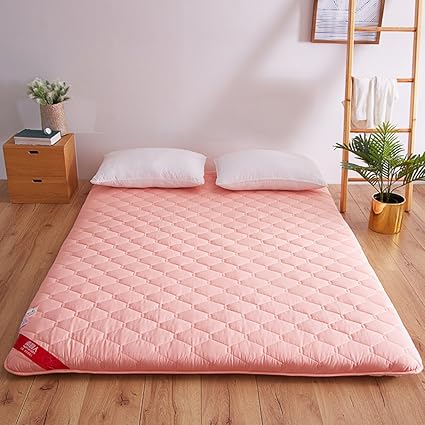 Quilted Cotton Mattress Thick Tatami Sleeping Floor Mat Solid