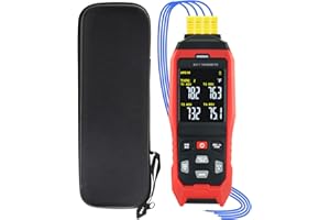 Thermocouple Thermometer Data Logger 4 Channels Digital K Type Thermometer, Real-Time Data Logging, Temperature Data Logger, 