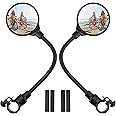 Bike Handlebar Mirror 2 Pack - Rotatable And Adjustable Wide Angle Rear View Shockproof Convex Mirror Universal For Bike Bicycle
