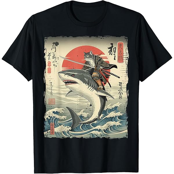 Amazon.com: Catzilla Cat Japanese Art The Great Wave off Kanagawa