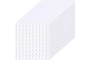 JUNEBRUSHS 1500 Pieces Double Sided Adhesive Dots Clear Sticky Tack Tape Removable Stickers Acrylic Round Putty Waterproof Sticky Dot for Balloon Craft DIY Art Office Supplies (10mm, 1500)
