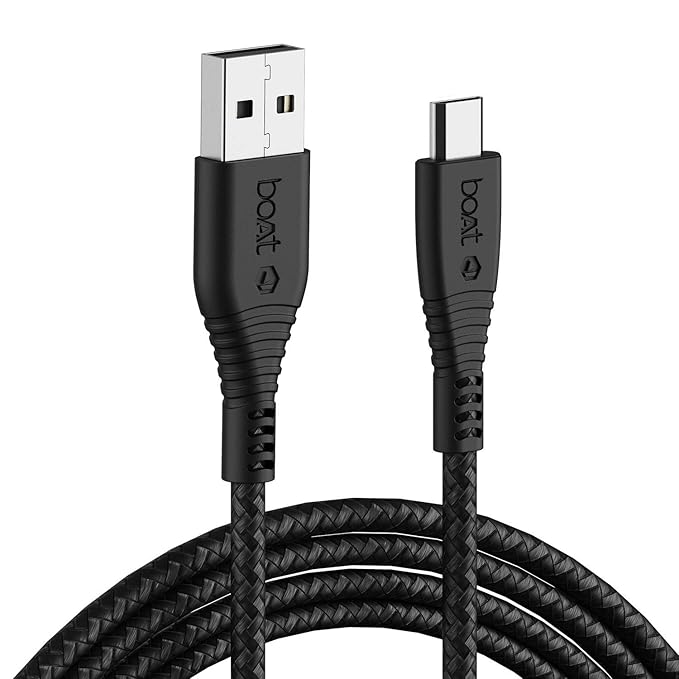 boAt Micro USB 55 TangleFree Cable with 3A Fast Charging & 480mbps