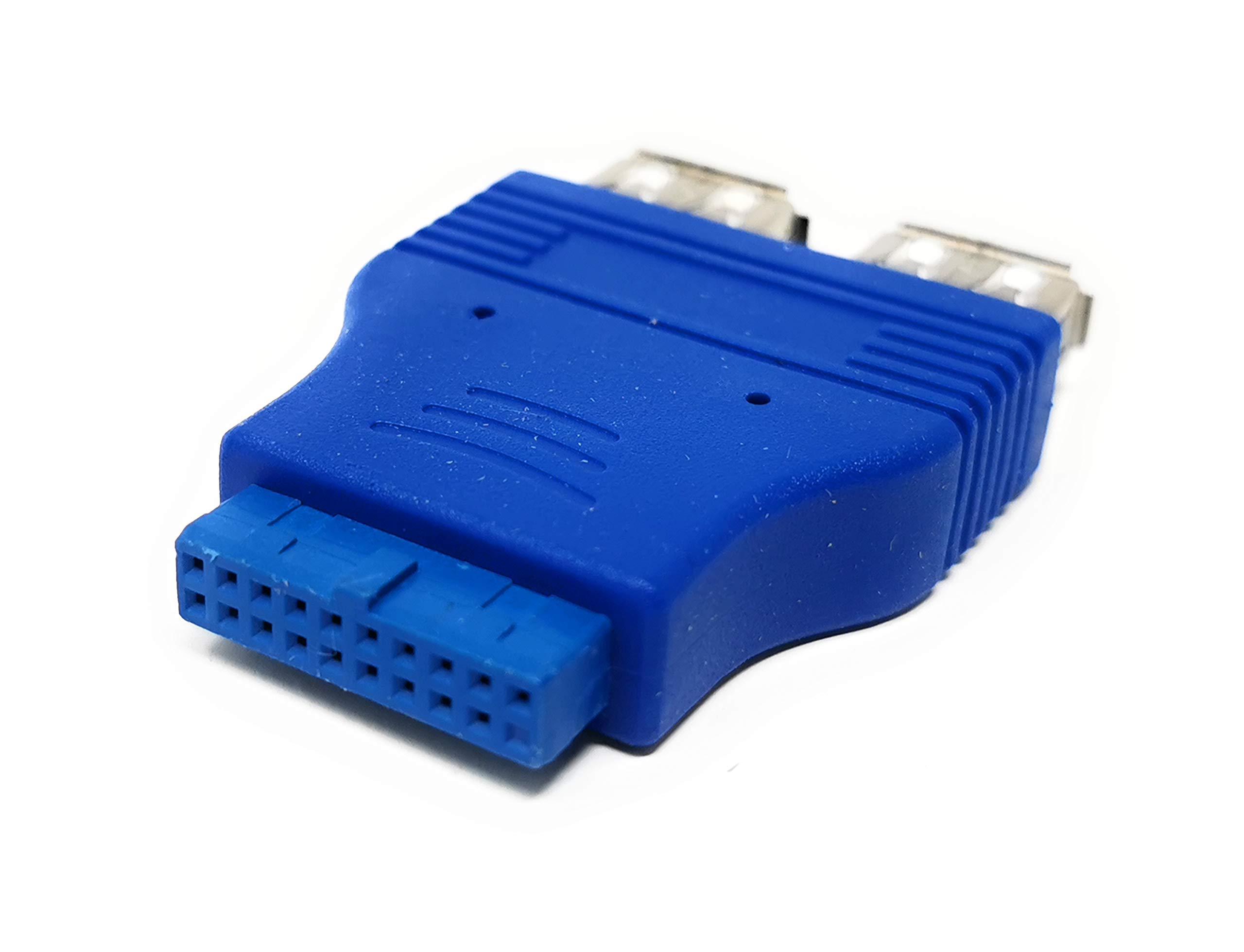 MainCore USB 3.0 SuperSpeed 20 pin Motherboard Header to 2 x Internal Sockets Adapter