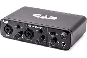 CAD Audio CX2 2x2 USB Audio Interface – 24-Bit/96kHz, Dual XLR Combo Inputs, Phantom Power