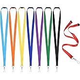 Prudiut 32 Pcs Breakaway Lanyards - 8 Color Breakaway Lanyards with Swivel J Hook for Id Badges and Keys