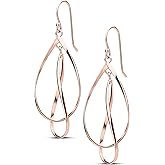 MILLA Teardrop Earrings - Designer Silver Statement Earrings or Gold Dangle Earrings for Women Trendy Upscale Dangly Earrings