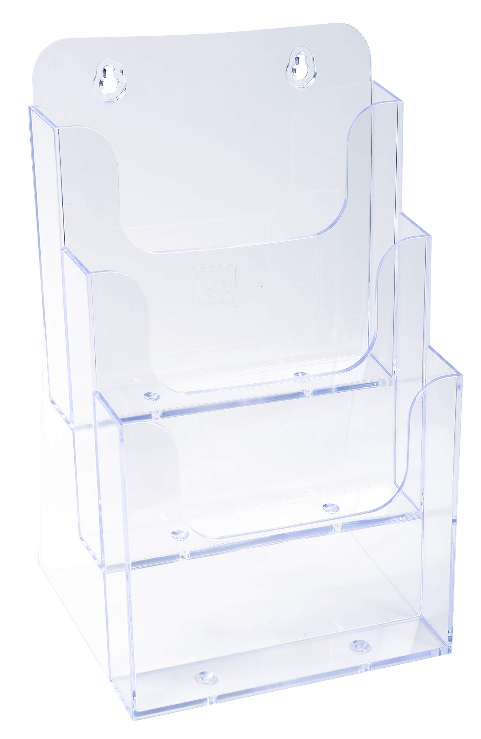 Exacompta - Ref 75158D - Counter Display for A5 Documents - 181 x 154 x 280mm in Size, Pre-Assembled, Made From Clear Polystyrene, 28mm Deep Pocket - Clear