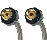 Fluidmaster B1F16CS CLICK SEAL Faucet Connector, Braided Stainless Steel - 3/8-Inch Compression Thread x 1/2-Inch F.I.P. Thre