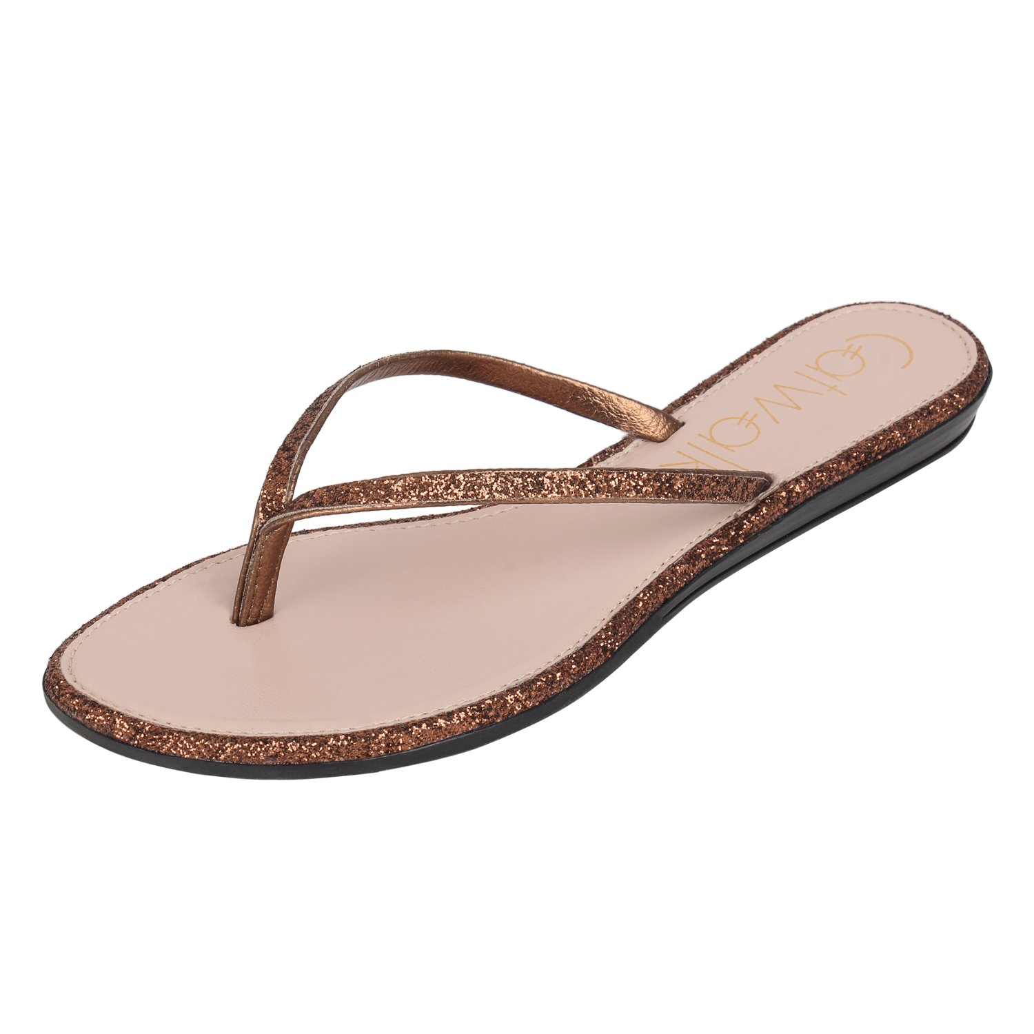 catwalk bronze flat slip on