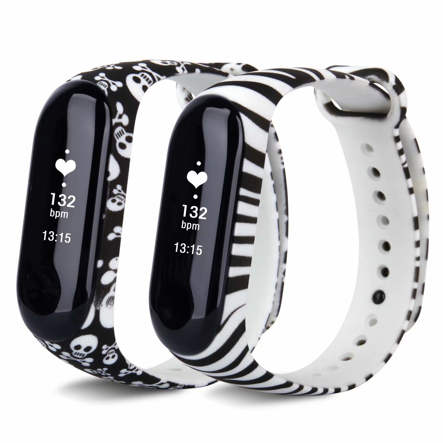 T-BLUER For Xiaomi Mi Band 3 Bands, Colourful Replacement Strap Wirstband for Xiaomi Mi Band 3/Mi Band 4 Band Smart Bracelet Accessories(No Tracker)