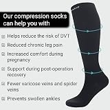 360 Relief 2 Pairs Compression Socks 15-20 mmHg Black S/M Travel Flight view 6