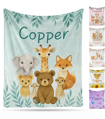 Personalized Name Blanket For Kids & Adults – Custom Flannel Throw Gift For Birthday, Christmas, Baby Shower