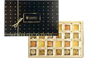 Le Cadeau Parfait Collection - Rectangle Gourmet Gift Box (24 Treats) - Laumière Gourmet Fruits - Vegan Healthy Dried Fruits 
