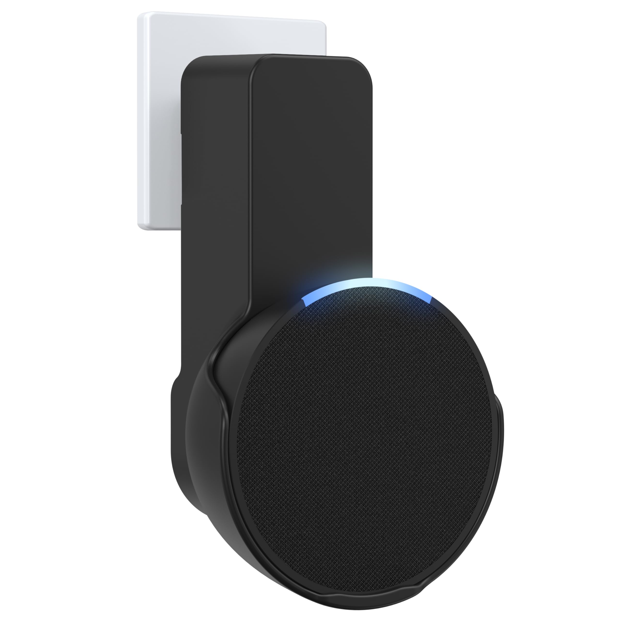 Maxonar Wall Mount Holder, Space Saving Mount, Integrated Cable Management Wall Mount, No Drilling Required, Compatible with Ech0 POP and Google Nest Speaker, Black(Only the Stand)