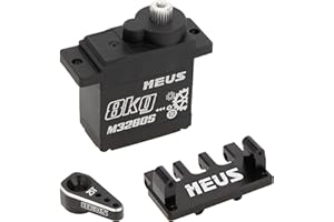 MEUS Racing Cored SCX24 Steering Servo with Mount and Servo Horn for SCX24 1/24 RC Crawler Upgrades Parts (M3280S)